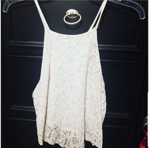 Charlotte Russe Lace Muscle Tank